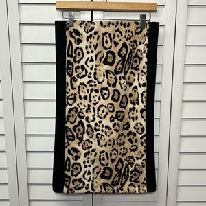 Vince Camuto Leopard Print Stretch Pencil Skirt Size Small